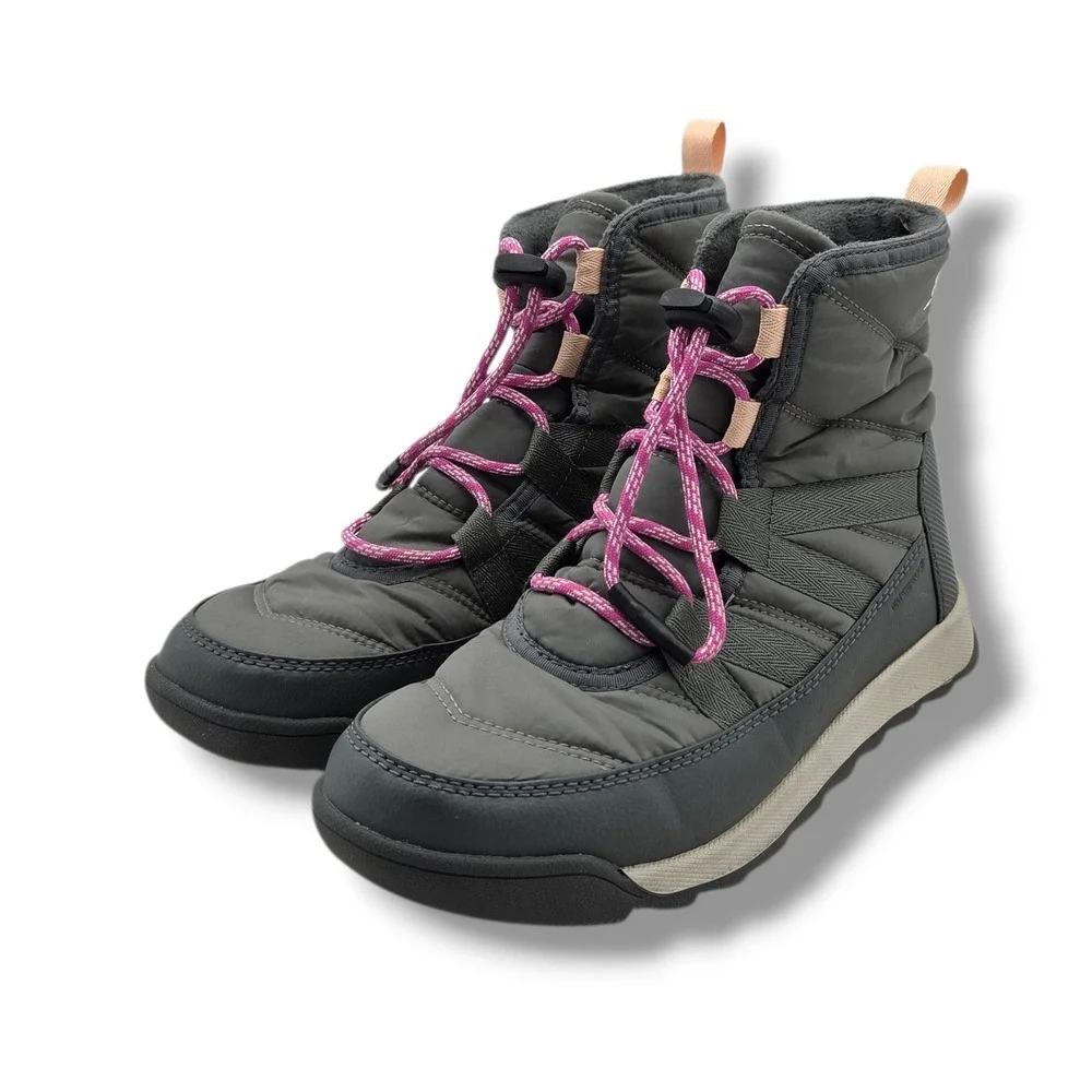 Sorel Whitney II Short Lace Boots Youth 5 Gray NY3903-053‎ Insulated Waterproof